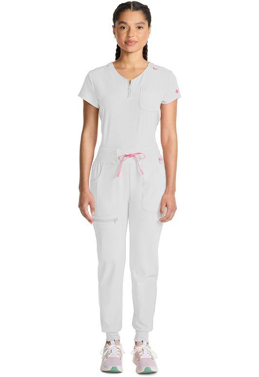 Amp MC102 Women's Mid Rise Scrub Joggers White