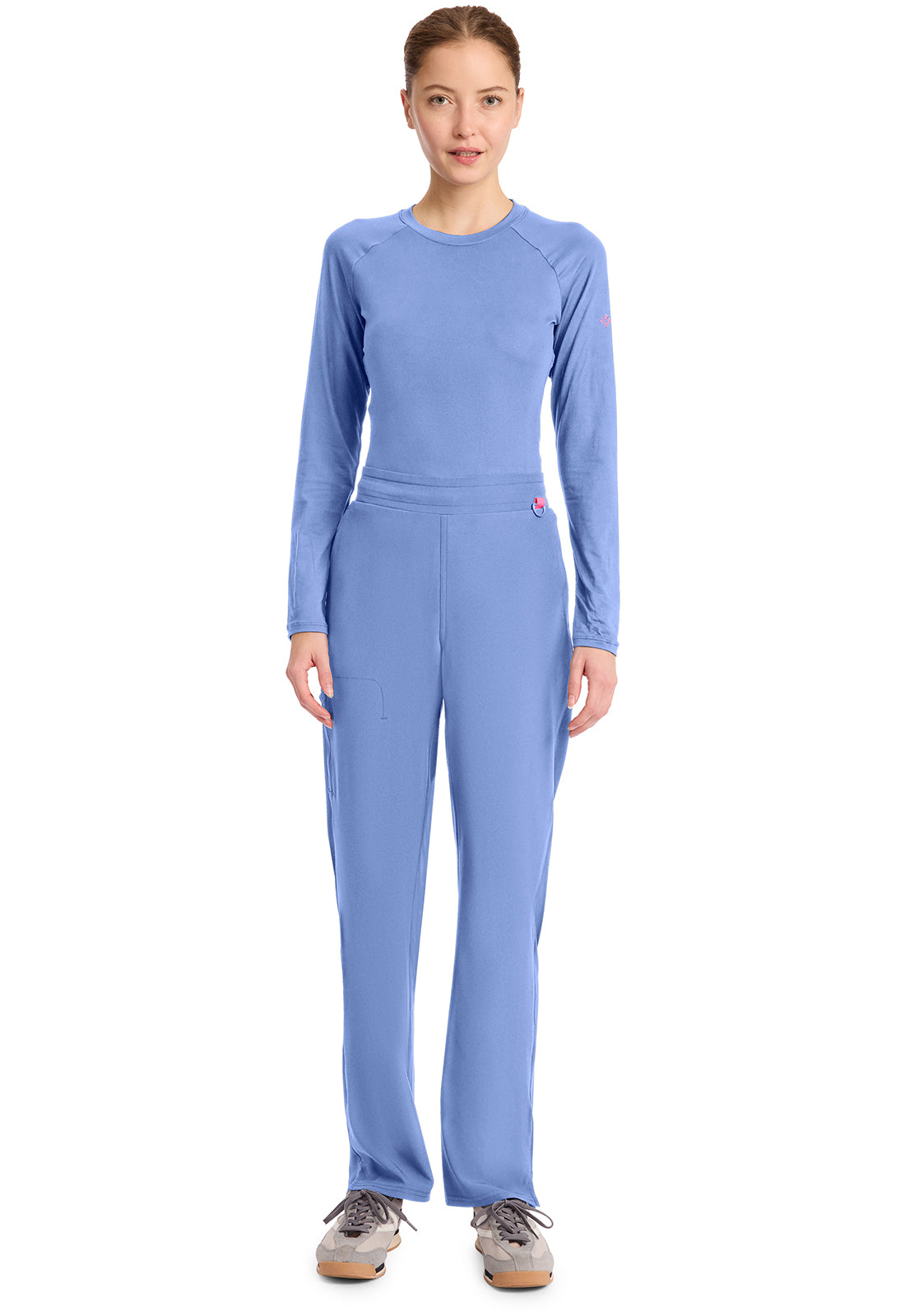 Amp MC103 Women's Straight Leg Pull-On Scrub Pants Ciel