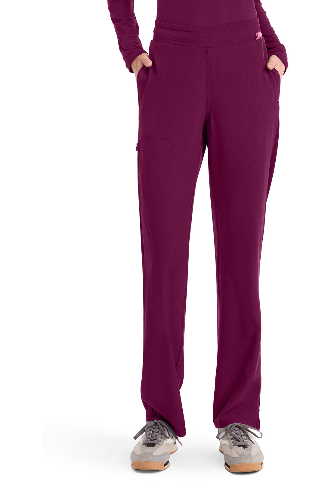 AMP MC103 Women's Straight Leg Pull-On Pants Wine