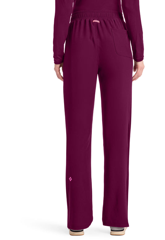 AMP MC103 Women's Straight Leg Pull-On Pants Wine Image