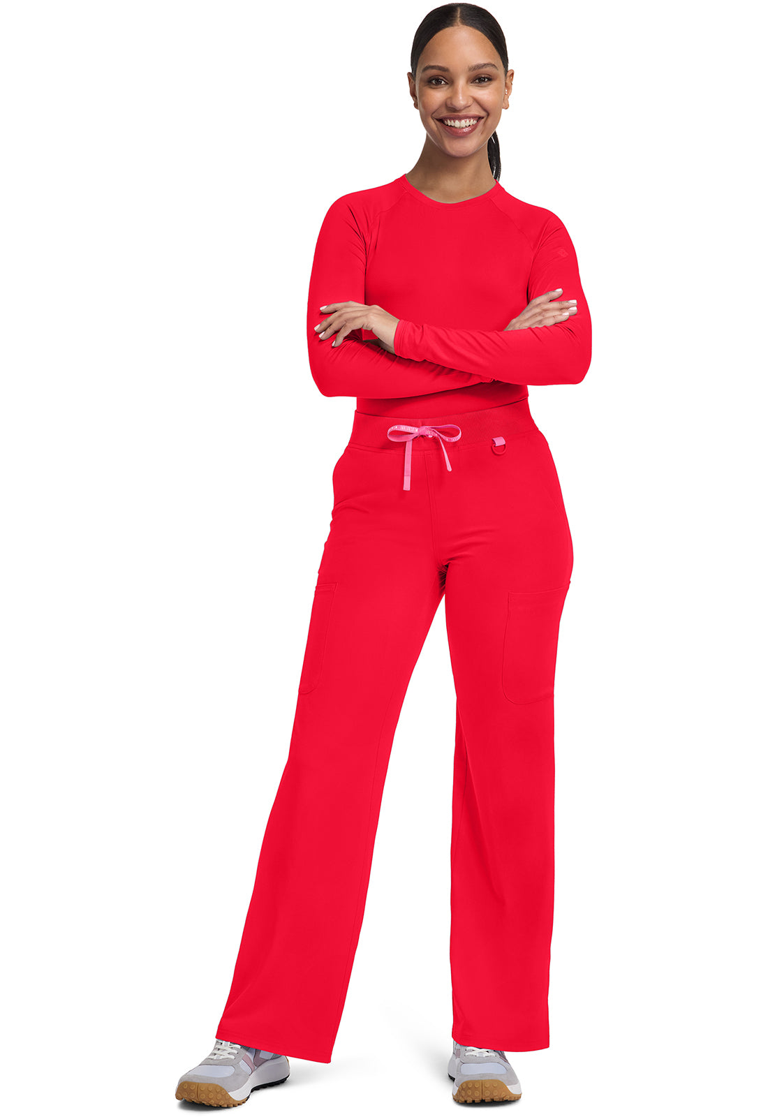Amp MC109 Women's Wide Leg Pull On Scrub Pants Solar Flare