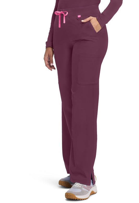 AMP MC109 Wide Leg Pull On Pants Wine
