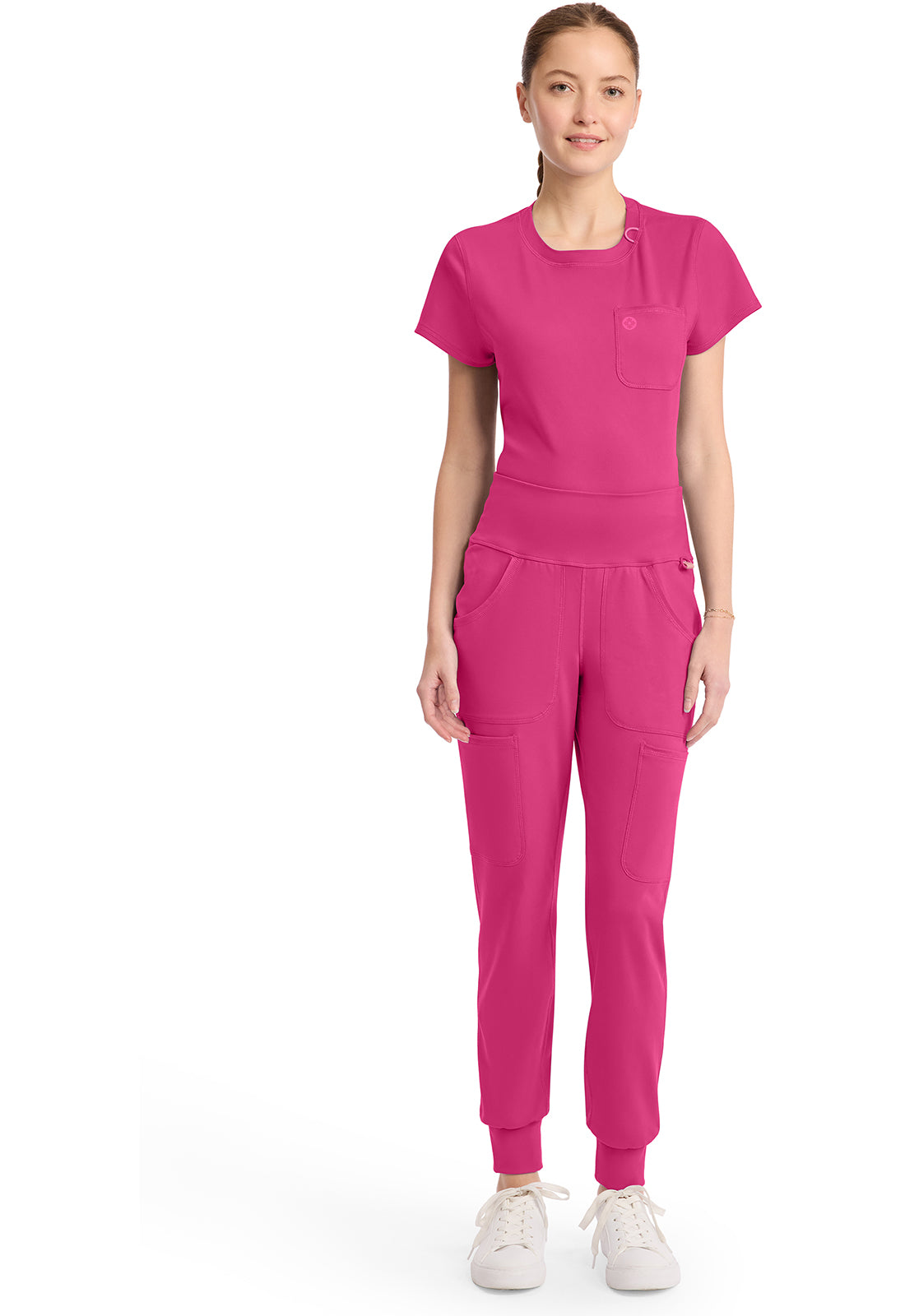 Amp Knit MC152 Women's Scrub Joggers Pink Power
