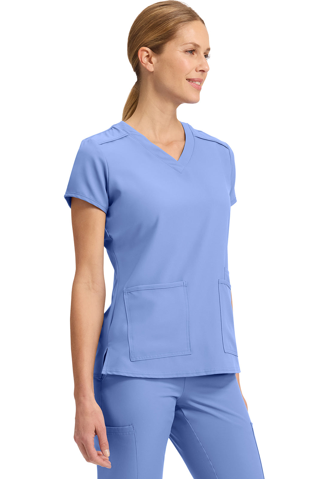 Insight MC2411 Women's 3 Pocket Scrub Top Ciel
