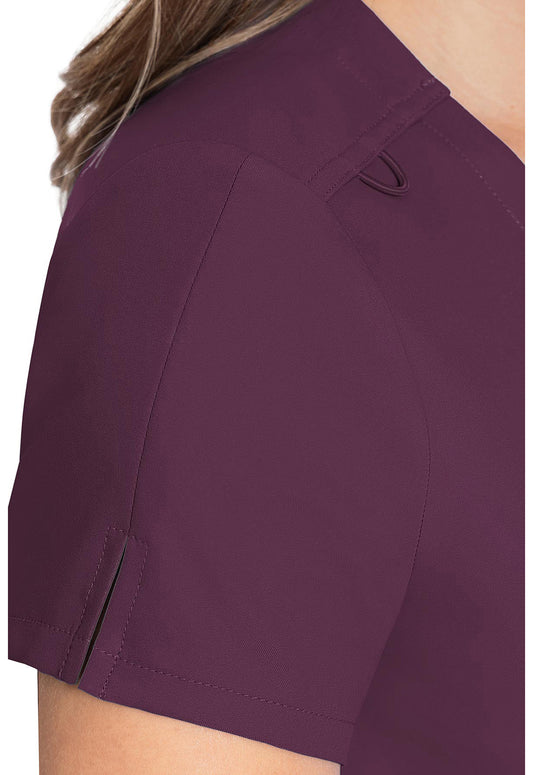 Insight MC2432 Women's One Pocket Tuck-In Scrub Top Wine