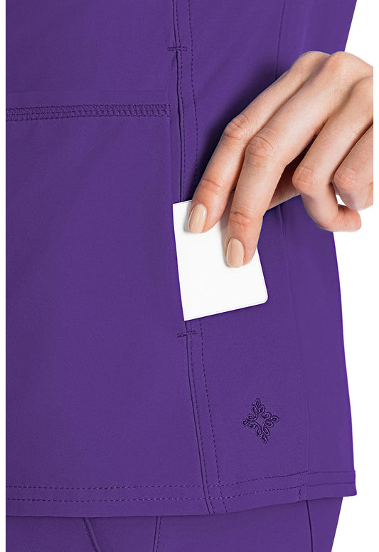 Insight MC2468 Women's Side Pocket Scrub Top Grape