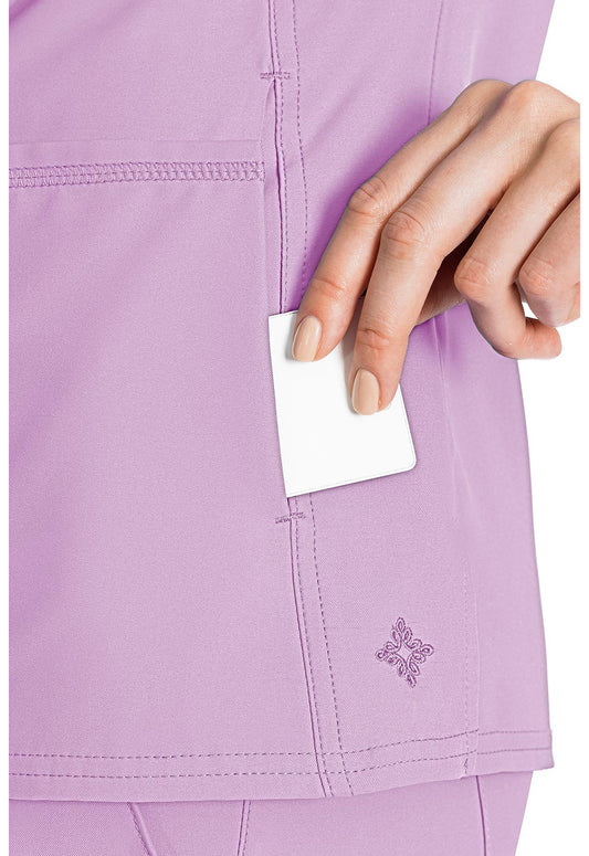 Insight MC2468 Women's Side Pocket Scrub Top Lilac