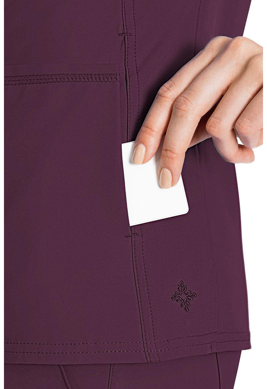 Insight MC2468 Women's Side Pocket Scrub Top Wine