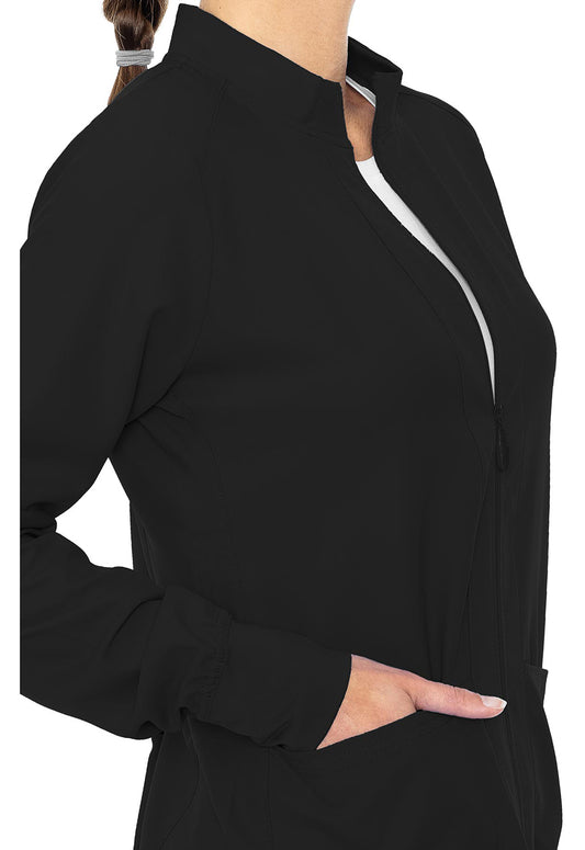 Insight MC2660 Women's Zip Front Warm-Up With Shoulder Yokes Black