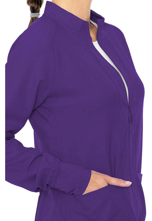 Insight MC2660 Women's Zip Front Warm-Up With Shoulder Yokes Grape