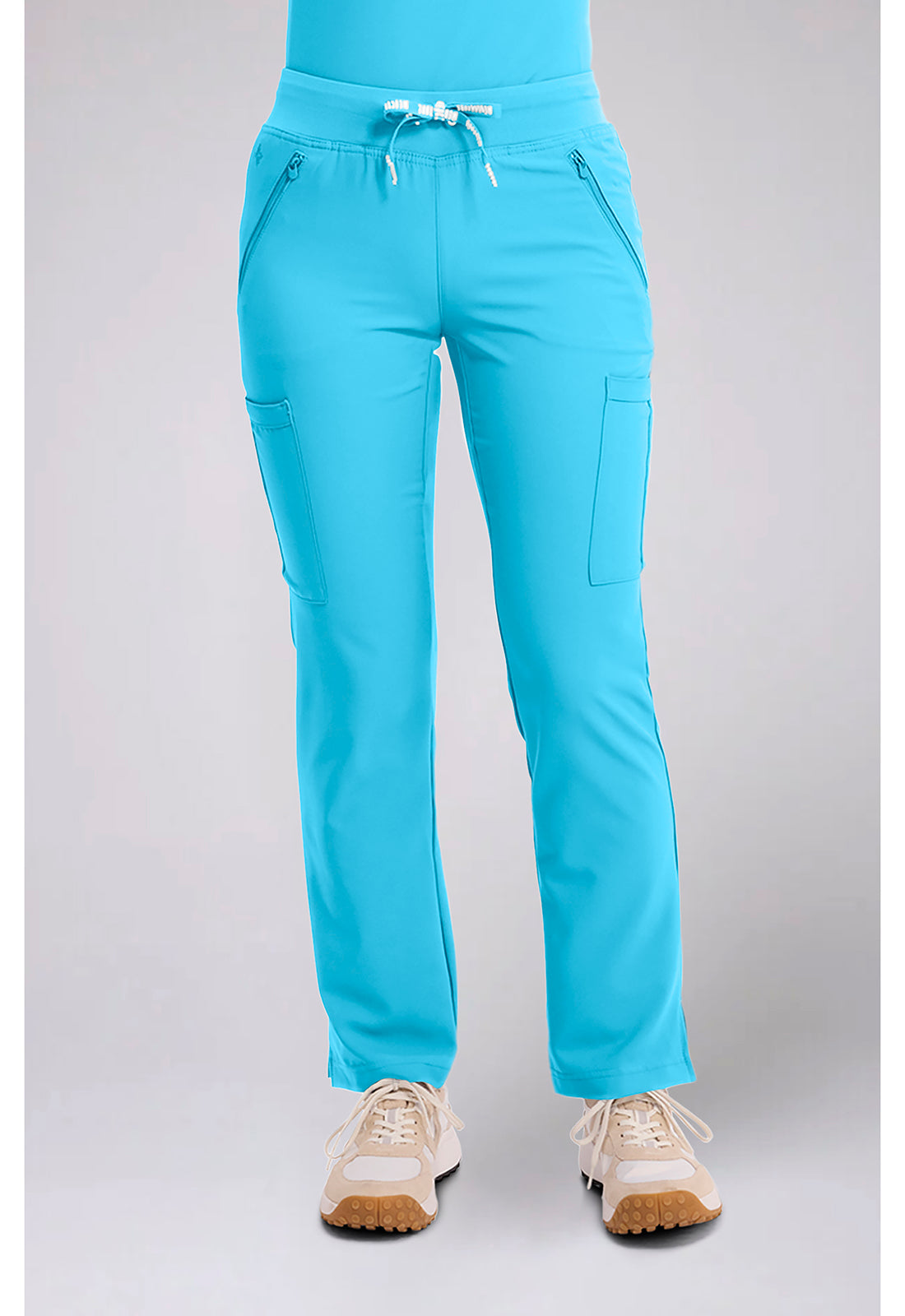 Insight MC2702 Women's Zipper Scrub Pants Turquoise