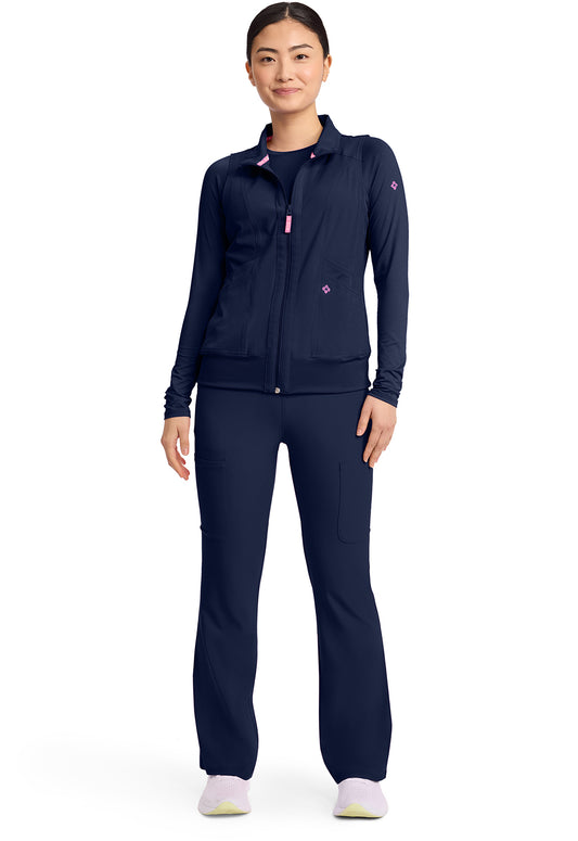 Amp MC500 Women's 4-Pocket Zip Front Scrub Vests Navy