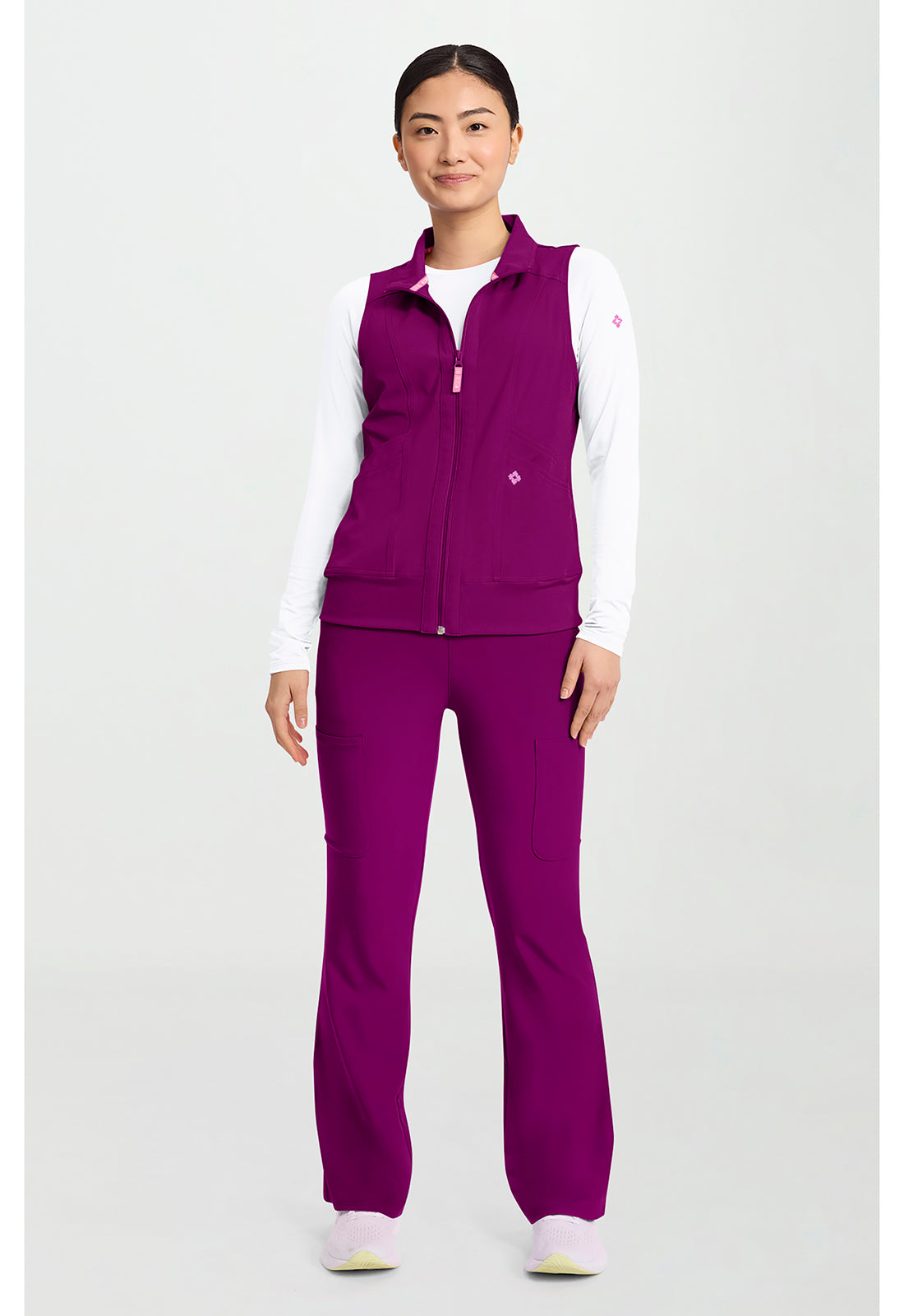 AMP MC500 Women's 4-Pocket Zip Front Vest Plum Royale