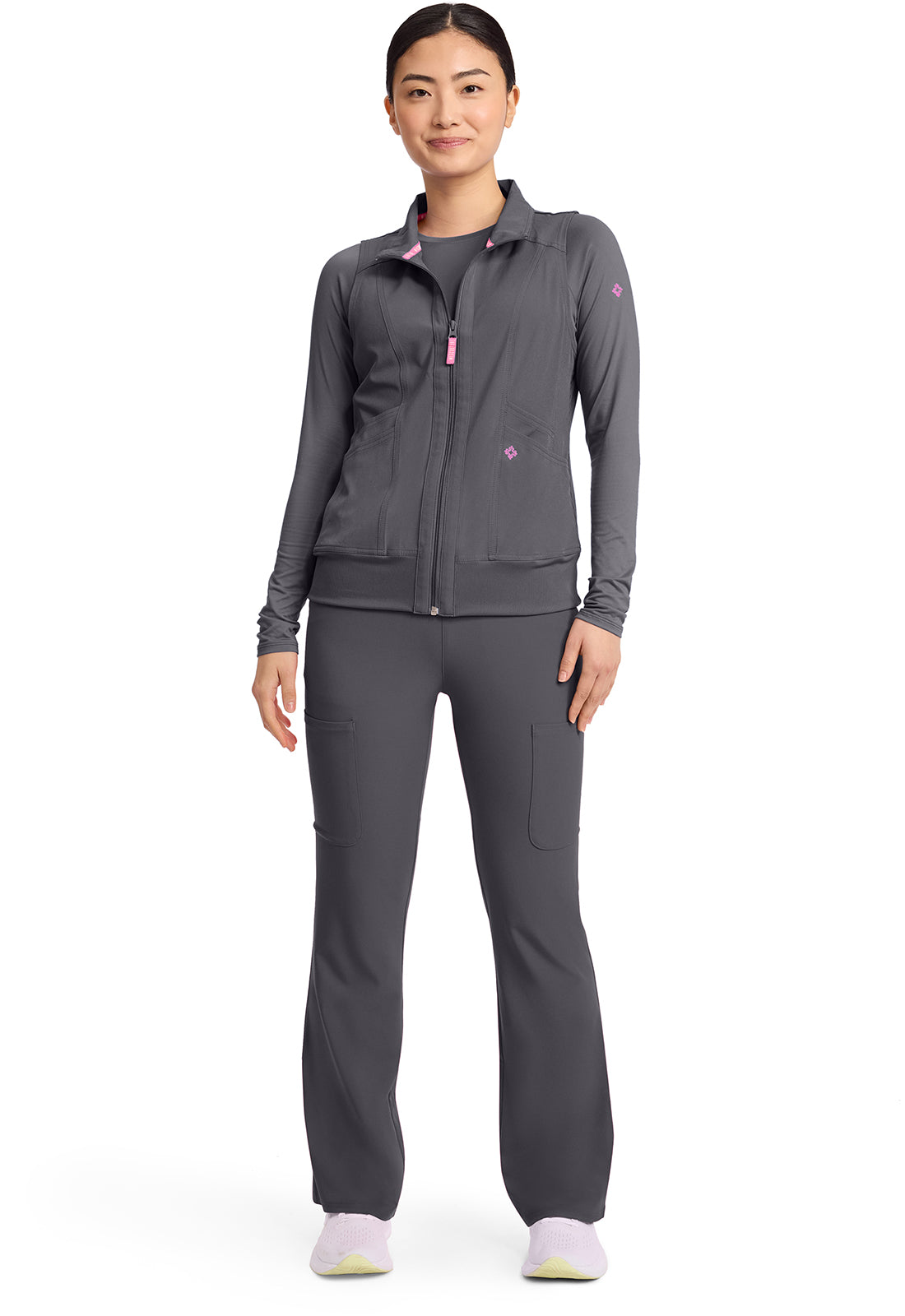 AMP MC500 Women's 4-Pocket Zip Front Vest Pewter