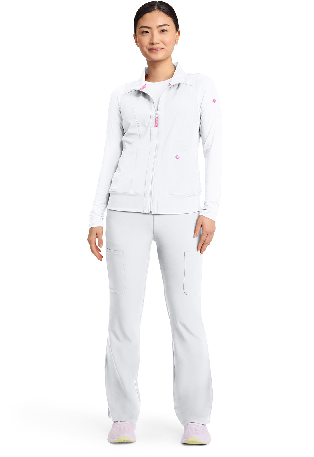 AMP MC500 Women's 4-Pocket Zip Front Vest White
