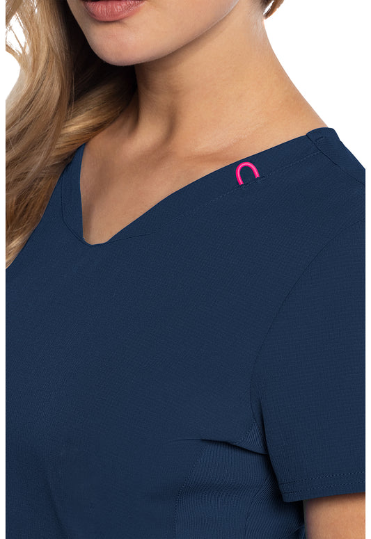 Amp MC702 Women's V-Neck Scrub Top Navy