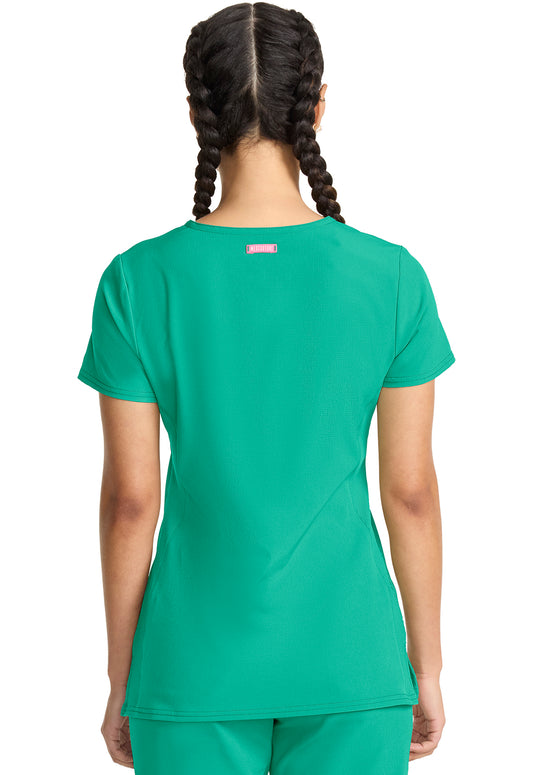 AMP MC702 V-Neck Top Teal Tonic Image