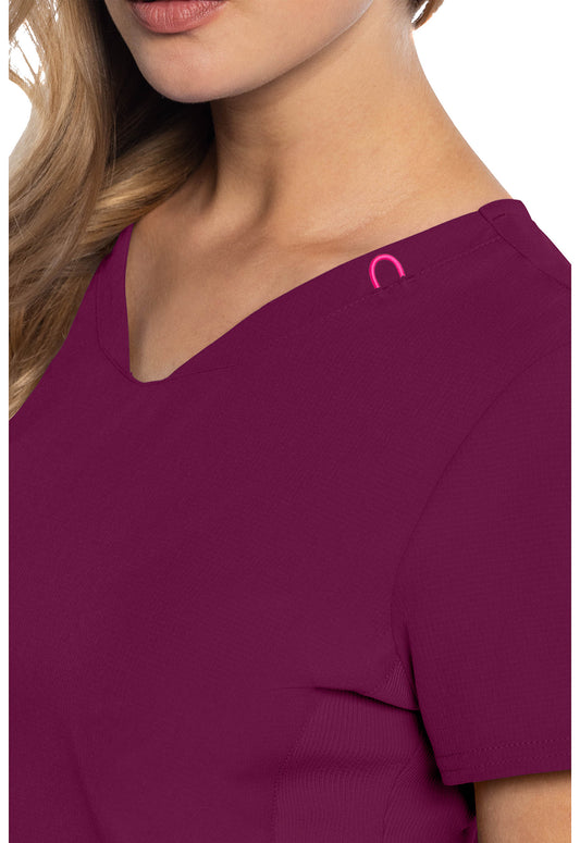 Amp MC702 Women's V-Neck Scrub Top Wine