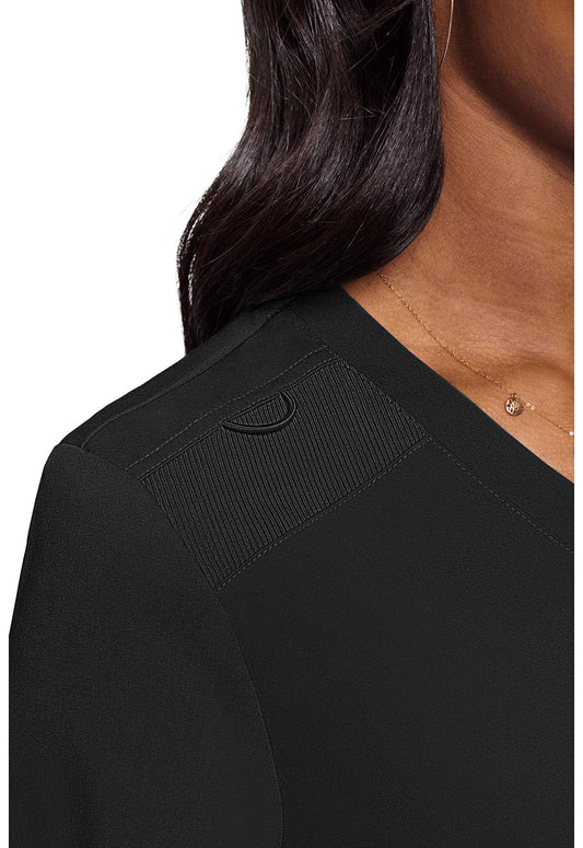 Touch MC7448 Women's V-Neck Tuck In Black
