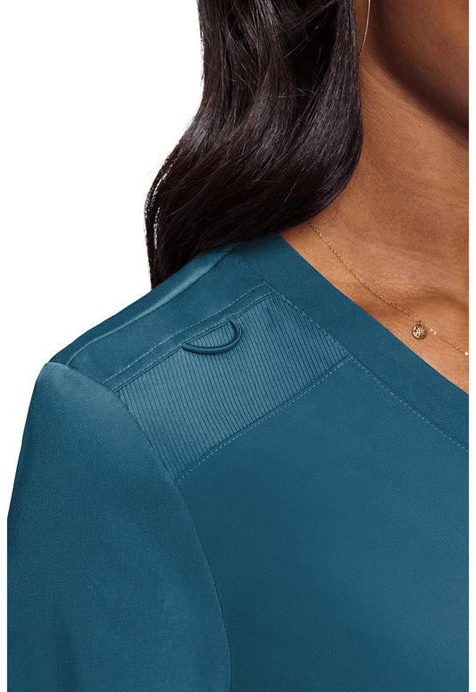 Touch MC7448 Women's V-Neck Tuck In Caribbean