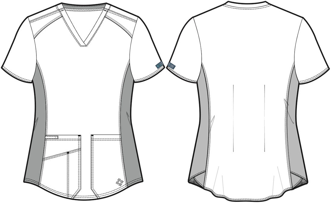 Touch MC7459 V-Neck Shirttail Top Electric Lavender