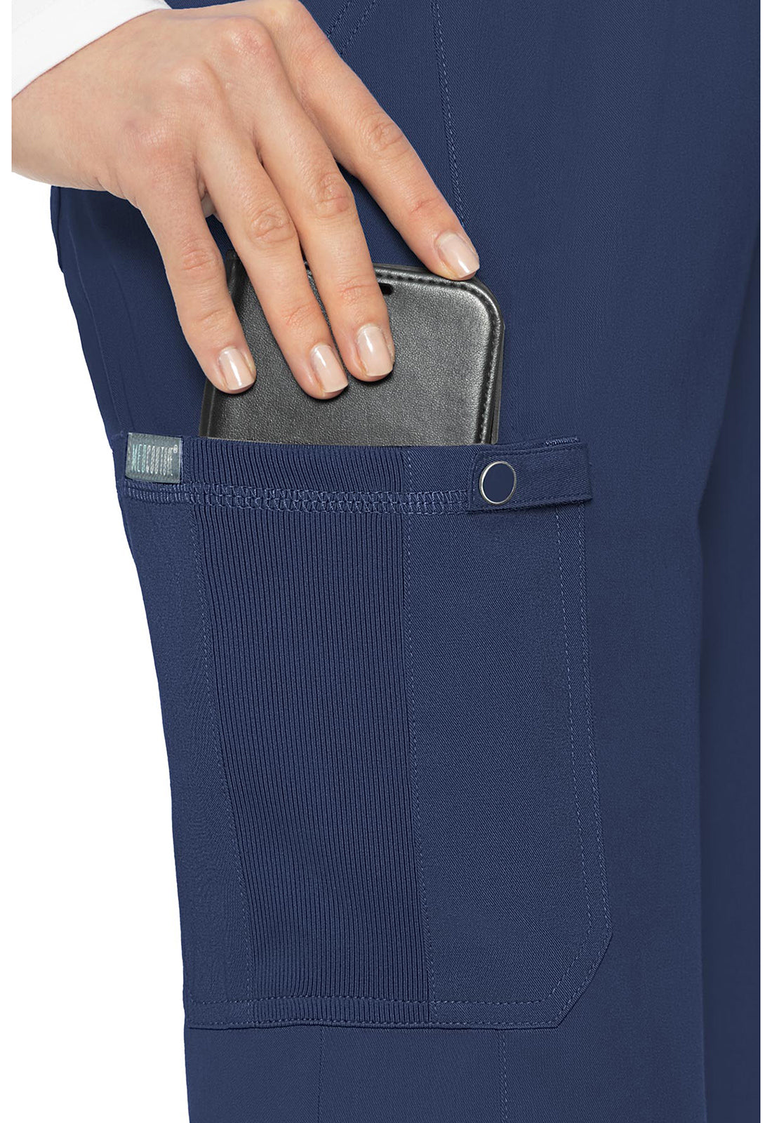 Touch MC7725 Women's Jersey Waist Yoga Scrub Pants Navy