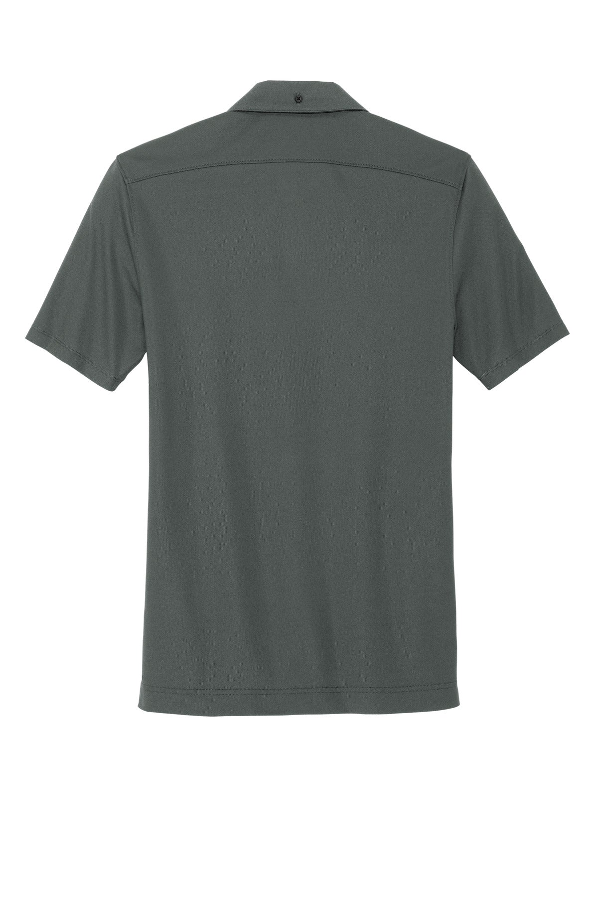Mercer+Mettle Stretch Pique Full-Button Polo MM1006 Anchor Grey
