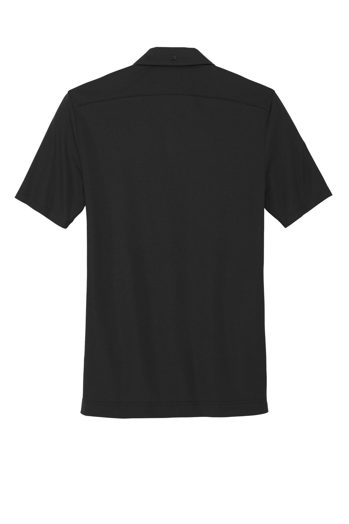 Mercer+Mettle Stretch Pique Full-Button Polo MM1006 Deep Black