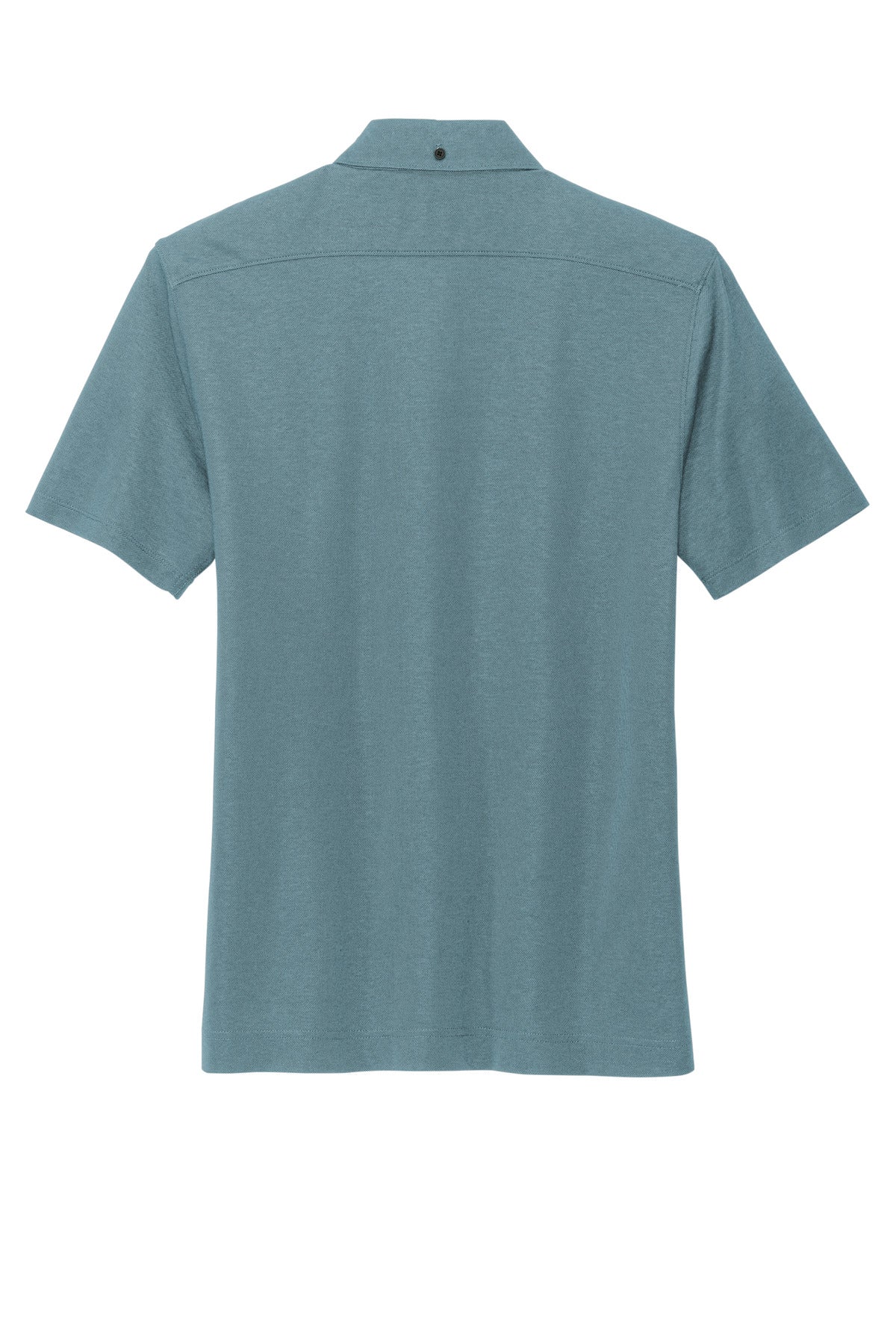Mercer+Mettle Stretch Pique Full-Button Polo MM1006 Parisian Blue Heather
