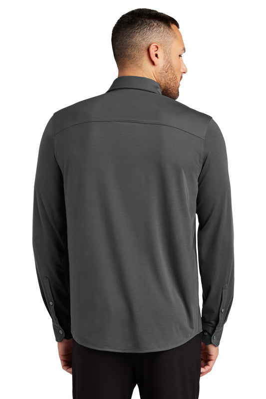 Mercer+Mettle Stretch Jersey Long Sleeve Shirt MM1018 Anchor Grey