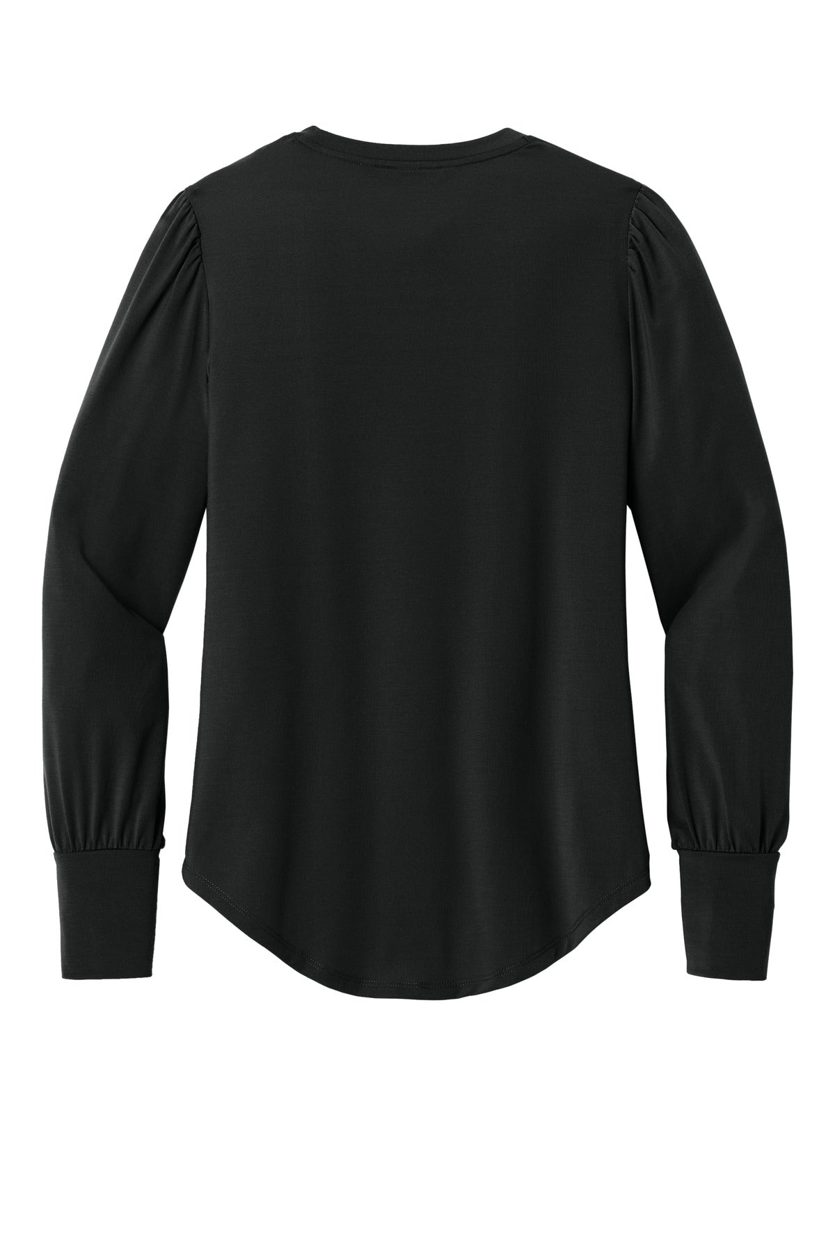 Mercer+Mettle Women's Stretch Jersey Long Sleeve Blouson Top MM1019 Deep Black
