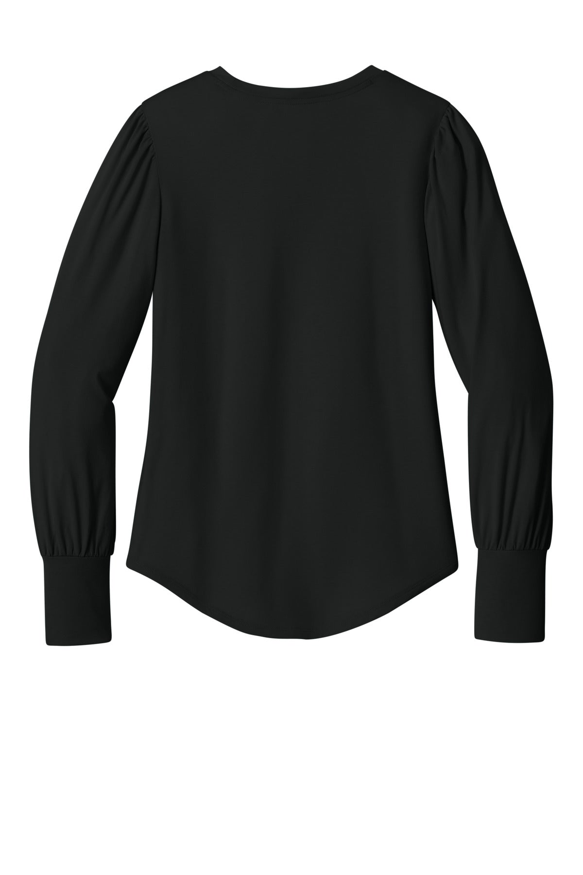 Mercer+Mettle Women's Stretch Jersey Long Sleeve Blouson Top MM1019 Deep Black