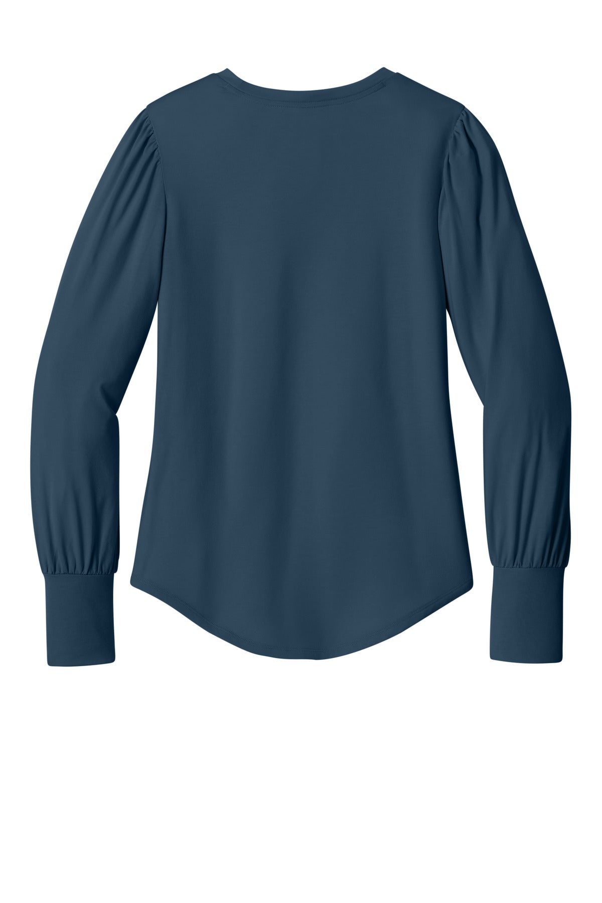 Mercer+Mettle Women's Stretch Jersey Long Sleeve Blouson Top MM1019 Insignia Blue