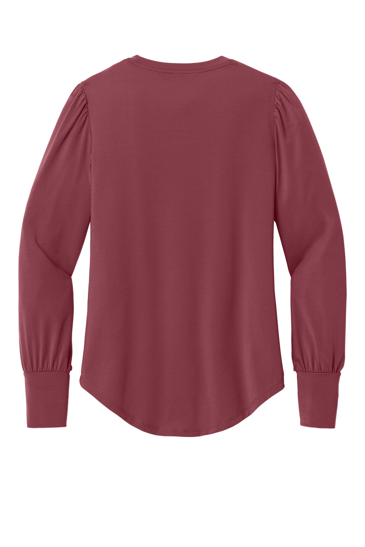 Mercer+Mettle Women's Stretch Jersey Long Sleeve Blouson Top MM1019 Rosewood