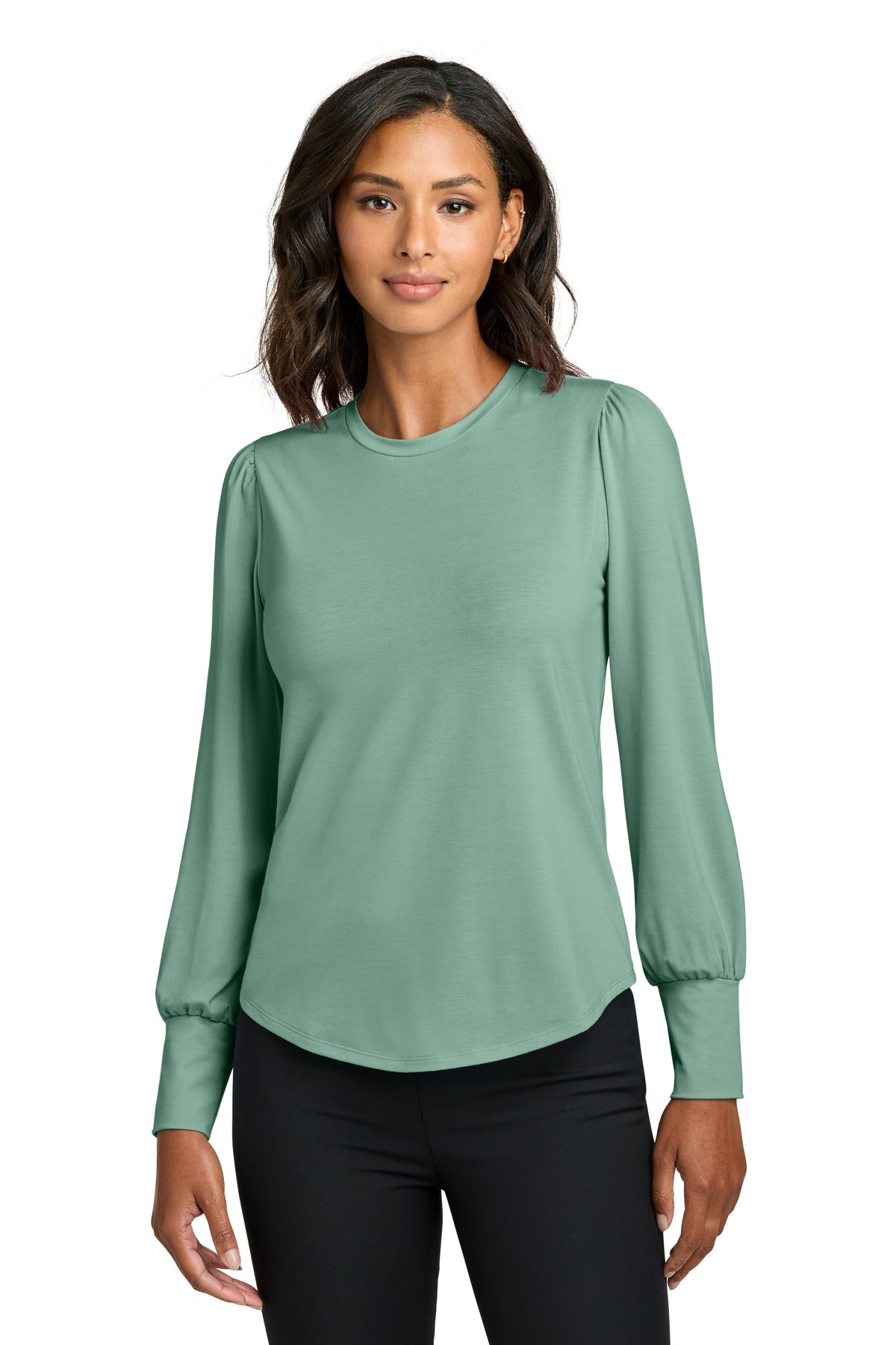 Mercer+Mettle Women's Stretch Jersey Long Sleeve Blouson Top