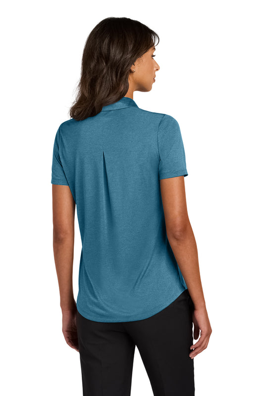 Mercer+Mettle Women's Recharge Jersey Polo MM1021 Harbor Blue Heather