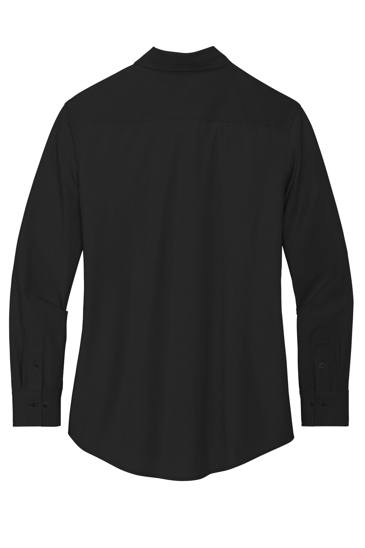 Mercer+Mettle Women's Long Sleeve Stretch Woven Shirt MM2001 Deep Black