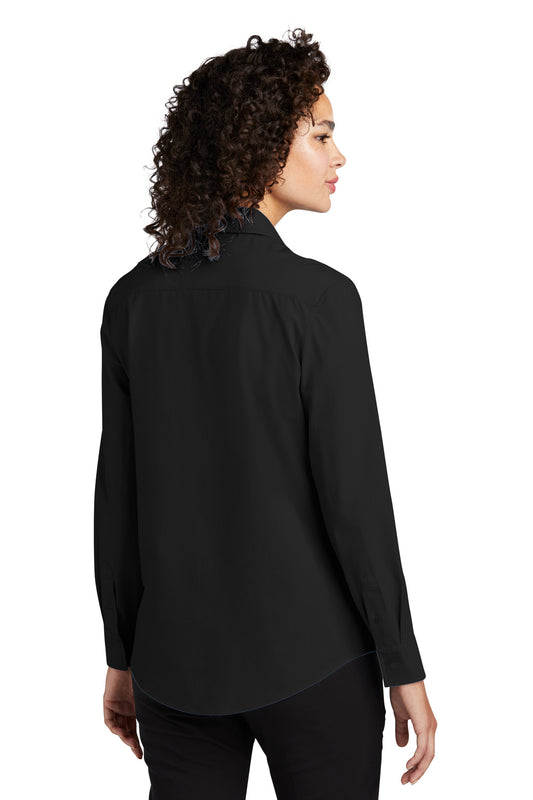 Mercer+Mettle Women's Long Sleeve Stretch Woven Shirt MM2001 Deep Black