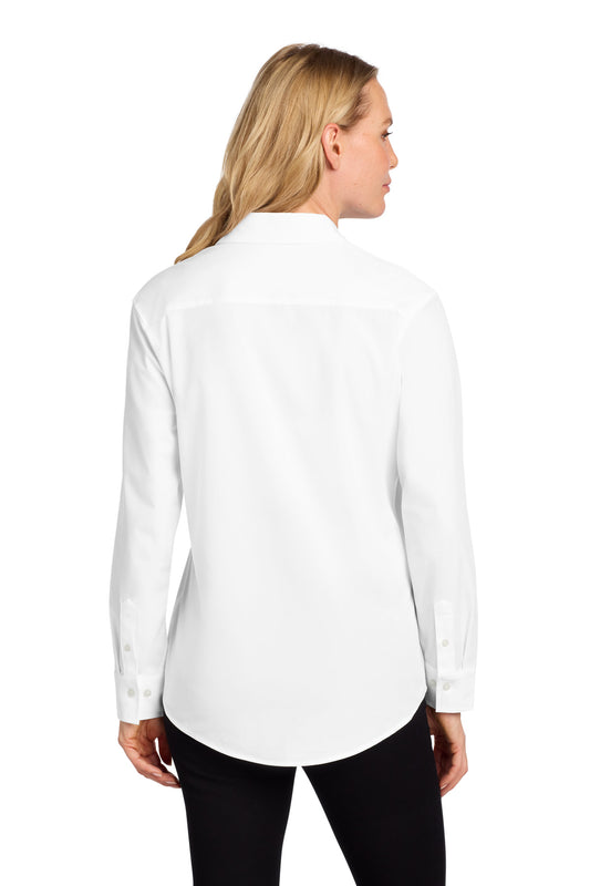 Mercer+Mettle Women's Long Sleeve Stretch Woven Shirt MM2001 White