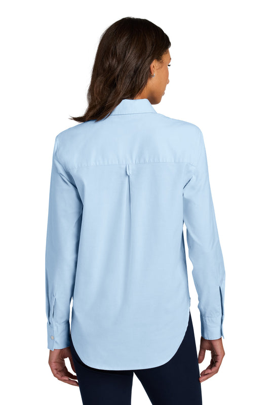 Mercer+Mettle Women's Long Sleeve Modern Oxford Shirt MM2003 Light Blue