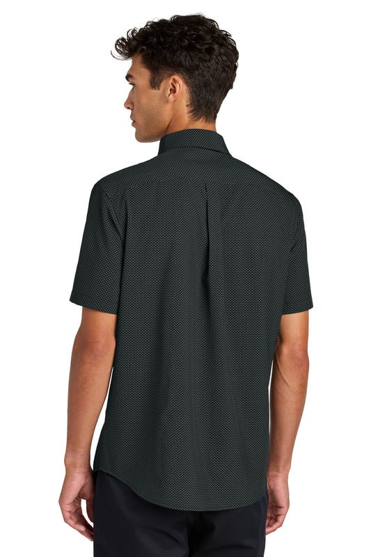 Mercer+Mettle Short Sleeve UV Capital Tech Shirt MM2006 Deep Black Triangle Print