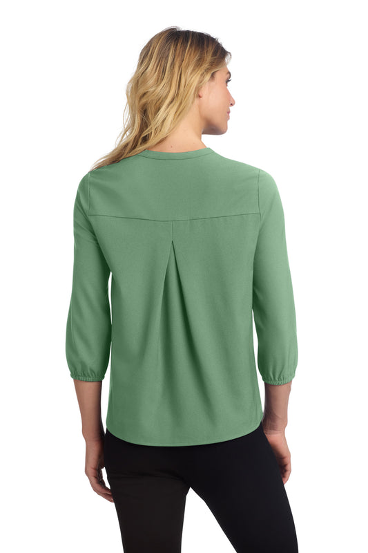 Mercer+Mettle Women's Stretch Crepe 3/4-Sleeve Blouse MM2011 Sage