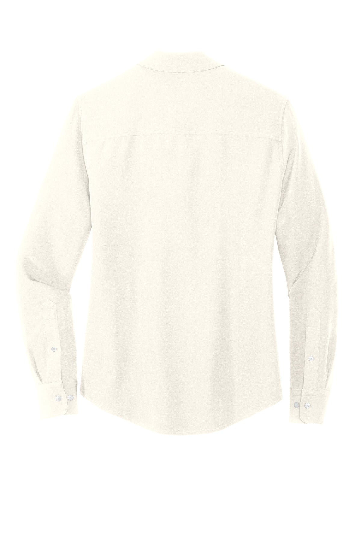 Mercer+Mettle Women's Stretch Crepe Long Sleeve Camp MM2013 Ivory Chiffon