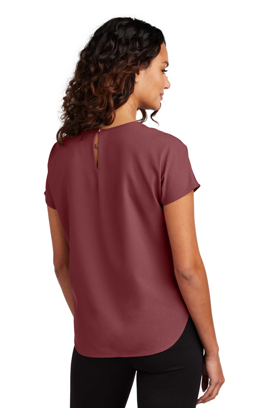 Mercer+Mettle Women's Stretch Crepe Crew MM2015 Rosewood
