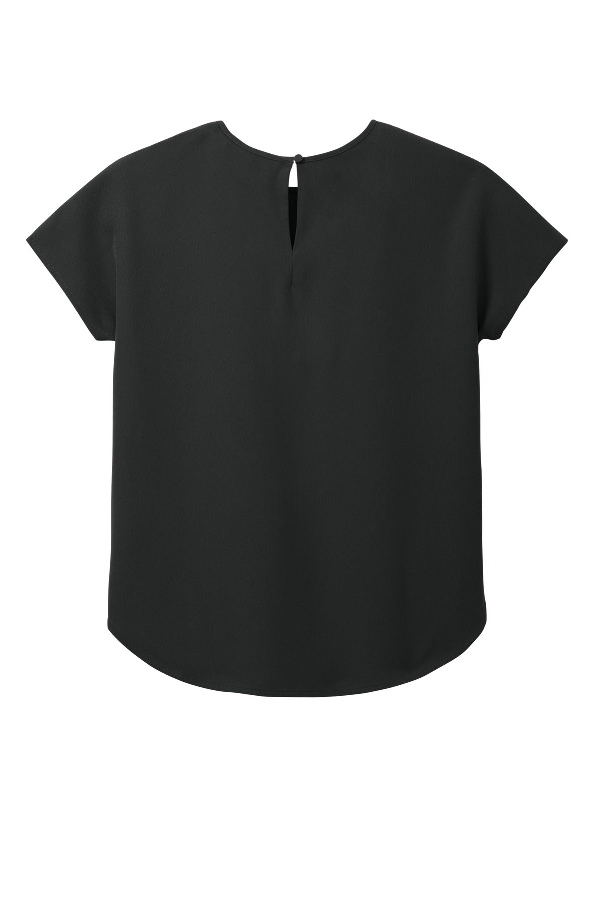 Mercer+Mettle Women's Stretch Crepe Crew MM2015 Deep Black