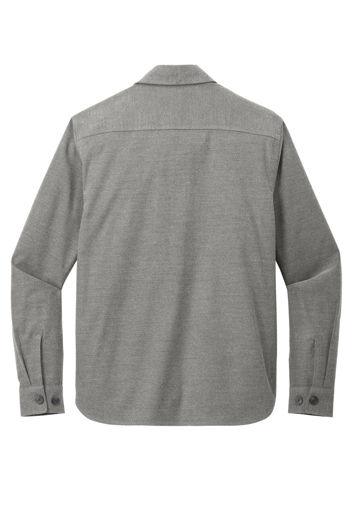 Mercer+Mettle Long Sleeve Twill Overshirt MM2020 Light Anchor Grey Heather