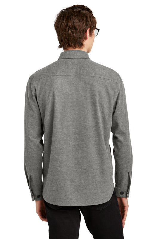 Mercer+Mettle Long Sleeve Twill Overshirt MM2020 Light Anchor Grey Heather