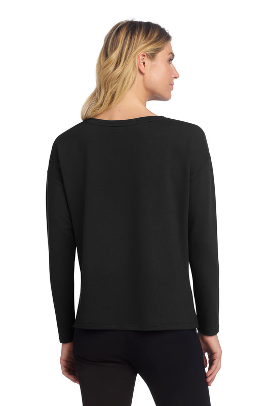 Mercer+Mettle Women's Stretch Drop Shoulder Pullover MM3013 Deep Black