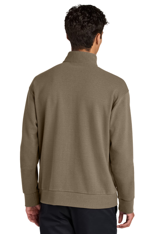 Mercer+Mettle Linear Texture 1/4-Zip MM3040 Warm Taupe