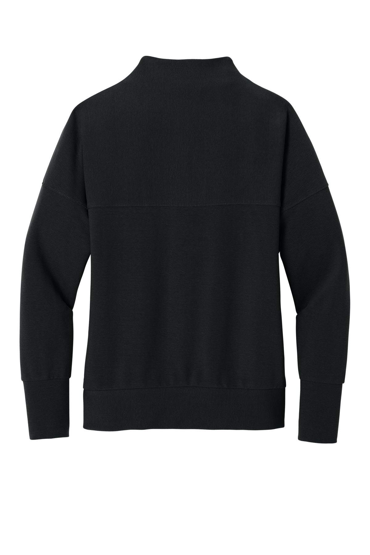Mercer+Mettle Women's Linear Texture 1/4-Zip MM3041 Deep Black